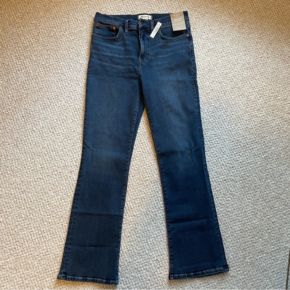 NWT Madewell Kick Out Crop flares, sz 29T, color Lenior